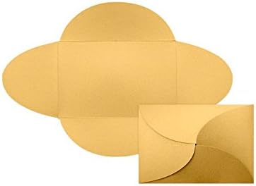 LUXPaper A7 Petal Invitations | 5" x 7" | Gold Metallic | 105lb. Cover | 50 Qty