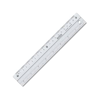 Yosogo 8 inch / 20 cm Anti-Slip Rigid Aluminum Ruler- Pack of 6 ...