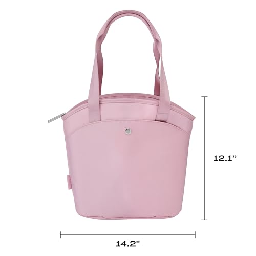 S'well Insulated Lunch Tote 10L, Dusty Pink, Leakproof Lining with Waterproof Zip Closure, Multiple Pockets for Packing, Inner Strap Holds Water Bottle, Fits S'well Salad Bowl Kit Or Bento Box by S'well - Image 4