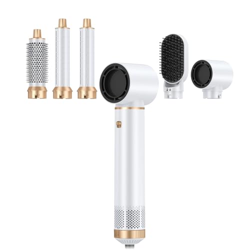 Image of 5 in 1 Hair Dryer Brush Blow Dryer Set Curling Iron Hair Styling Tools