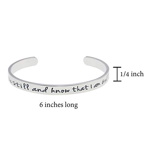 Be Still and Know That I am God Bracelet Encouragment Bracelet Stacking Religious Christian Bracelets Psalm 46:10 Bible Verse Bracelet4