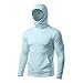 Men's UPF 50+ Sun Protection Hooded Shirt with Face Cover Summer Long Sleeve Lightweight Rash Guard Shirts Tops