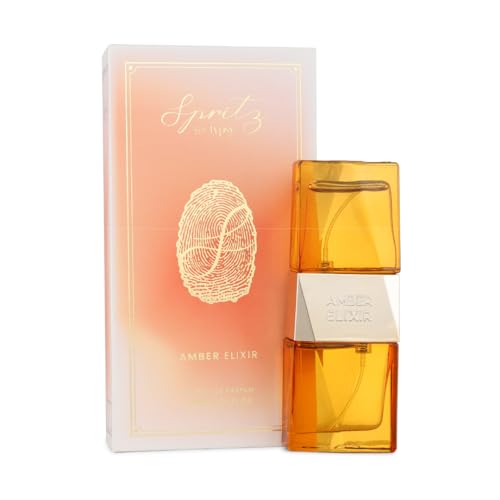 Image of Amber Elixir Long-Lasting, Intense Extrait De Parfum I Dual-Chamber with 2 scents I Premium Fragrance with Spicy Amber Notes I Unisex EDP from France I Gift for Man & Woman, 50ml