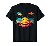 Colorful Happy Bee With Rainbow Wings