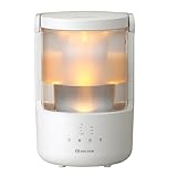 リズム(RHYTHM) 加湿器 超音波式 2025 アロマ対応 お手入れ簡単 タンク乾燥機能 付き 7畳対応 タンク容量 2L 18時間連続加湿 [MIST 250] ライトグレー 9YYA64RH08