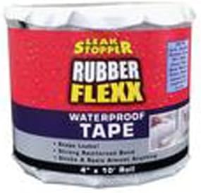 Leak Stopper Rubber Flexx Waterproof Tape |4 in x 10 ft| Repair Material to Seal and Fix Leaks, Roofs, Gutters, Windows & More! | Incredible Adhesion w/Durability and Toughness | 2 Pack White