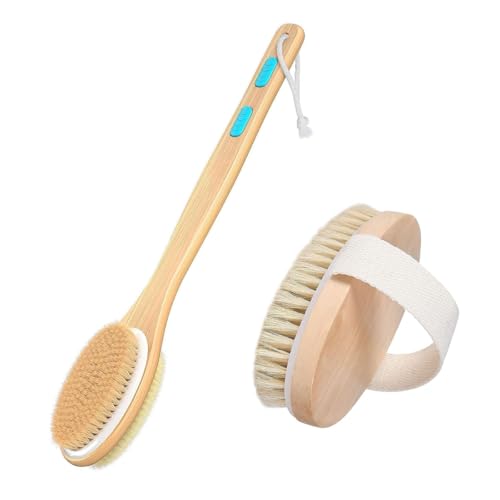 Younuoda 2 Pack Long Handle Shower Brush for Back