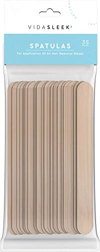 Large Wax Spatulas / Wooden Applicators for Hair Removal Waxing – 35 Piece