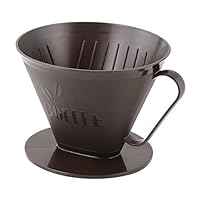 Fackelmann Filterbehälter Nr. 4, Filterhalter, Kaffeefilter für bis zu 4 Tassen, Handfilter (Farbe: Braun), Menge: 1 Stück