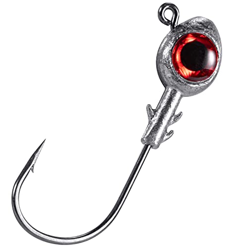 Dr.Fish 10 Pack Fishing Eyes Jigs 3D Eyes Trout Heads Bass Hook...