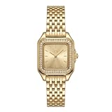 MARLION JEWELS Relojes de Mujer. Reloj analógico Cuadrado para Mujer con diseño Elegante y Moderno. Reloj de Mujer Original con maquinaria de Cuarzo Reloj Pulsera Mujer (Dorado - Brillantes)