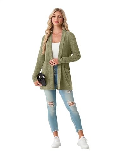 QIXING Comfy Long Sleeve Cardigan Women's — view 5