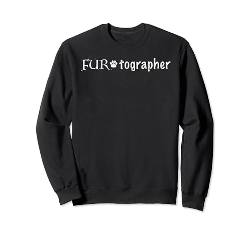 FURtographer Pet Photographer Animal Rescue Photography Sweatshirt, Black