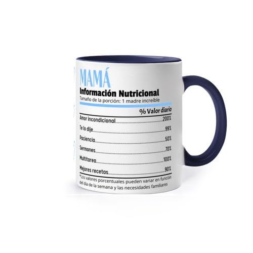 latostadora Tazas De Cafe Dia De La Madre Regalos Originales Para Mujer - Tazas Originales Para Regalar - Taza Mama Regalo Madre - Regalo Navidad Mama - Información Nutricional Mamá