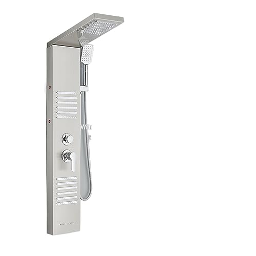 Mitigeur de douche thermostatique double fonction avec panneau hydromassage LED