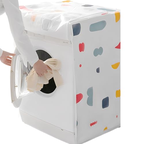 OIXEYA Funda para Lavadora de Exterior Impermeable Cubierta para Lavadora y Secadora Cubierta Interior Antipolvo y Antimanchas, 62x56x83 cm