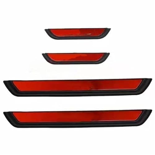 Seuil de porte Mazda CX-3 2016-2021 avec protection en acier inoxydable rouge