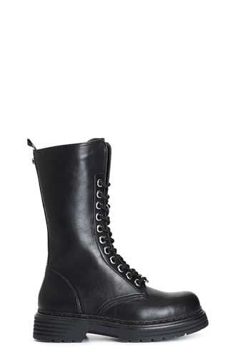 Bottines à lacets pour femmes CAFèNOIR similicuir noir chaussures taille 41