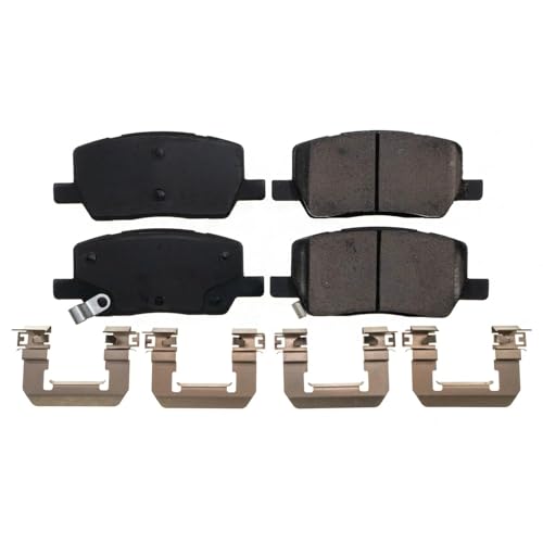 Image of PowerStop Rear Brake Pads for Tesla S 2017-23 | Tesla X 2017-23 - Z17 Ceramic Brake Pads with Installation Hardware, 17-2164