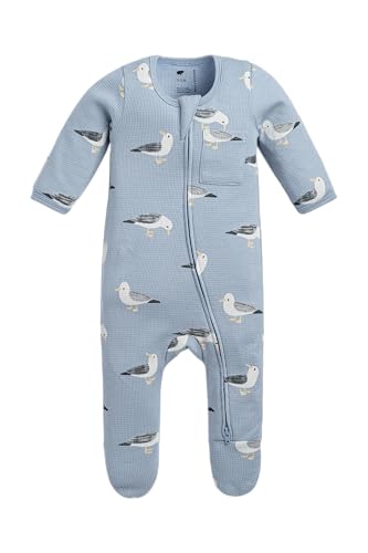 Image of monica + andy Double Zipper One Piece, 100% Organic Baby Clothes for Girls & Boys, Unisex, Preemie, Newborn & Infant Sizes