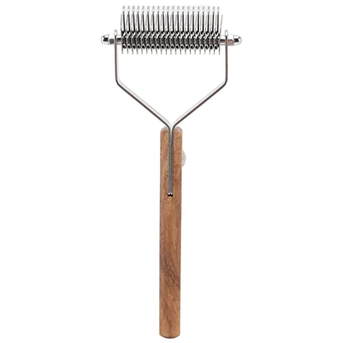 Zerodis Dog Rake Comb,Pet Undercoat Rake Dematting Grooming Stripper Tool Dog Rake Brush with Handle Dog for Cat Puppy