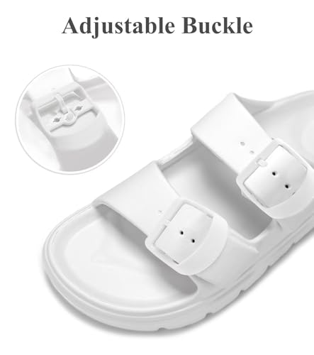 Image of Haifago Womens Platform Sandals with Arch Support, Summer Beach Slides with Adjustable Buckle, Comfort Lightweight Chunky Cushion Slip on Sandal