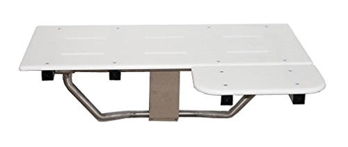 Brey-Krause ADA L-Shaped Reversible Shower Seat - White Poly Top