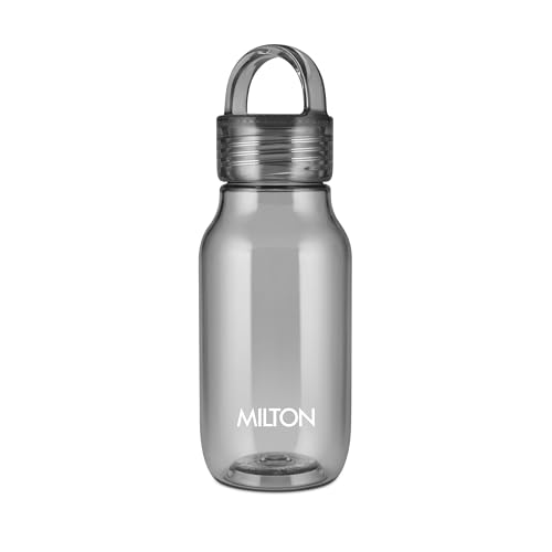 MILTON Fashion 500 Pet water bottle, 430 ml|Tritan Plastic|Leak-Proof, BPA-Free, Sturdy Handle|Reusable Water bottle for fridge|Perfect for Office, Travel, Gym Tumbler Bottle for Men and Women, Black