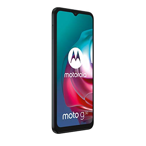 Motorola moto g30 Smartphone (6,5”-Display, 64-MP-Kamera, 4/128 GB, 5000 mAh, Dual-SIM, Android 11) Dark Pearl, inkl. Schutzcover [Exklusiv bei Amazon]