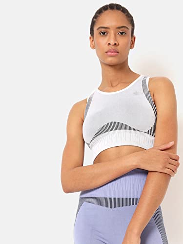 Image of Women's Slip-On Sports Bra | Lightly Padded | Seamless Technology Full-Coverage Sports Bra | Racerback Medium-Impact