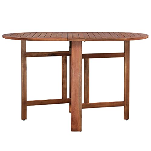 Mesa de jardín de madera de acacia maciza resistente a la intemperie 4