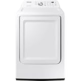 Samsung 7.2 cu. ft. Capacity Top Load Electric Dryer with Sensor Dry, White, DVE45T3200W/A3
