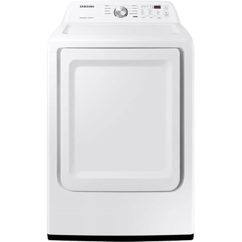 Samsung 7.2 cu. ft. Capacity Top Load Electric Dryer with Sensor Dry, White, DVE45T3200W/A3
