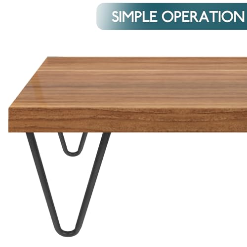 Patas de mesa metálicas negras de estilo moderno para escritorios estables, 4 piezas 8