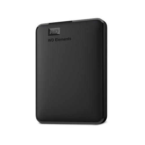 WD 2TB Elements Hard Disk Esterno Portatile, USB 3.2 Gen 1 SuperSpeed/USB 3.0, Espandibilità plug-and-play, Formatto per Windows, Nero