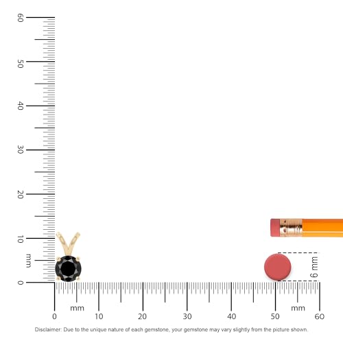 Natural Gemstone V Bale Solitaire Round Pendant Necklaces for Women in Silver/18K Yellow/Rose Gold Vermeil, Birthstone Jewelry Gifts for Her Birthday, Wedding, Anniversary, Graduation, Mothers Day3