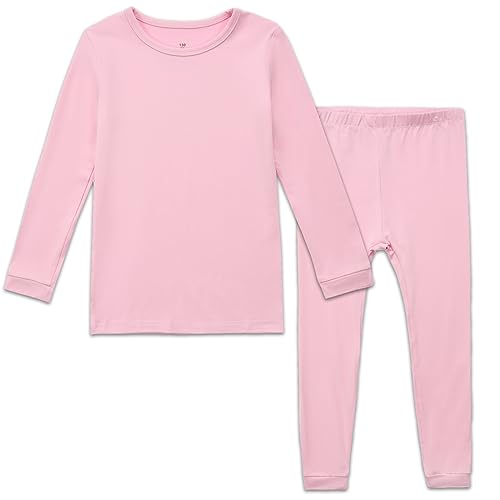 Aablexema Toddler Long Sleeve Pajama Set Rayon,Kids 2pcs Sleepwear Jammies Set2