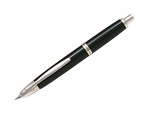 Pilot Capless Medium Retractable Fountain Pen with Rhodium Trim - Silver