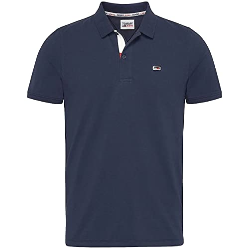 Tommy Jeans Tjm Slim Placket Polo Dm0dm15370, Polo a maniche corte Uomo, Blu (Twilight Navy), S