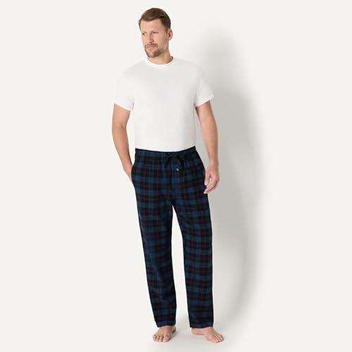 Image of Amazon Essentials Men's 100% Cotton Flannel Sleep Pant, Relaxed Fit Lounge Pants with Elastic Waist and Drawstring