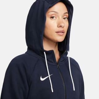 Nike Damen Nk Flc Park20 Fz hættetrøje Hoodie Und Rei verschluss Sweatshirt, Obsidian/Weiß/Weiß, XL EU