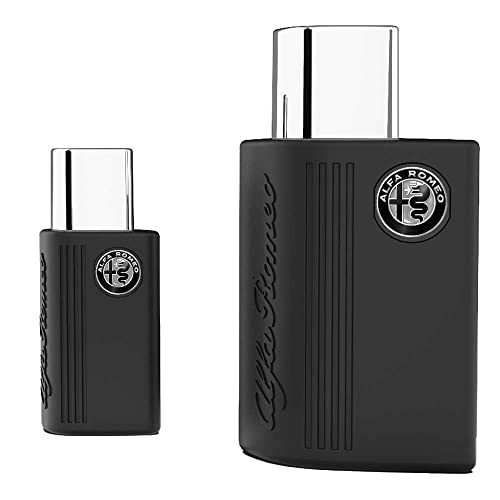 Image of Alfa Romeo BLACK Eau De Toilette (40ml) | Grapefruit, Black Rose, Dark Woodsy Notes | Long Lasting Perfume