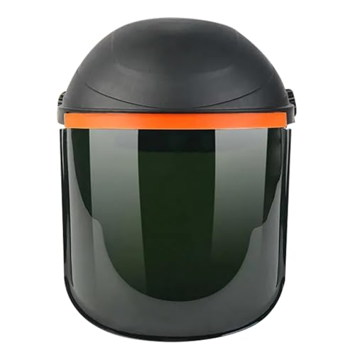 Image of Tyenaza Professional Welding Hood Helmet, Transparent Safety Face Shield with Heat Resistant Design(黑顶墨绿)
