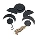 GAKA FAVOR Wandhalter für Kerzen, Schwarz Metall Wandkerzenhalter, Kerzenständer für Wandmontage, Groß Boho Hänge Wand Kerzenhalter Deko(2er Set)