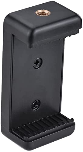 eWINNER Universal Cell Phone Mount Smartphone Tripod Adapter Adjustable Phone Holder Clip for iPhone 13 12 Mini 11 Pro Max XS XR X SE 8 7 6S Plus Samsung OnePlus Use on Tripod/Selfie Stick/Monopod (E)