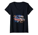 Photo Gallery donna rv camping bandiera americana camper roadtrip camper patriottico maglietta con collo a v Photo Gallery donna rv camping bandiera americana camper roadtrip camper patriottico maglietta con collo a v