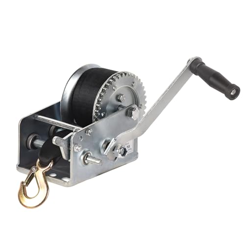 Dawot WI0134D0006 2500Lbs Boat Trailer Winch Hand Winch Boat Winch Heavy Duty Hook cover