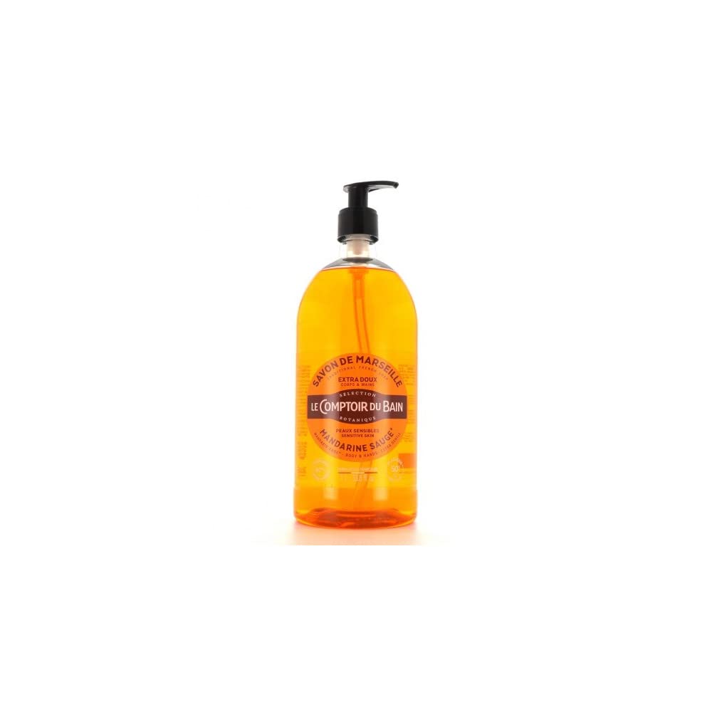 Le Comptoir du Bain Extra Mild Marseille Soap Mandarin Sage 1L