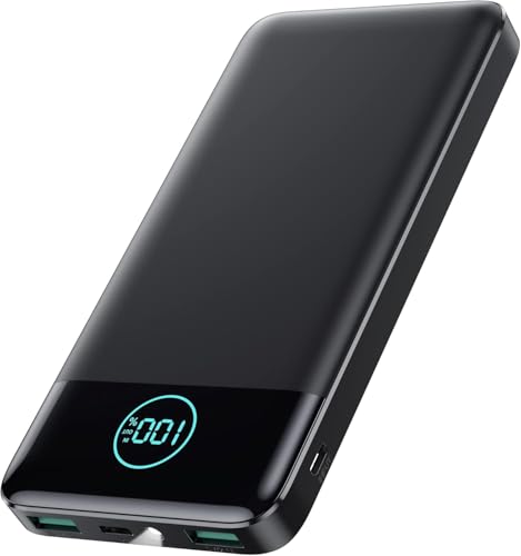 AXNEB Power Bank 13800mAh,Ultra Sottile & Leggero Caricatore Portatile con Display LCD,3A PD USB C...