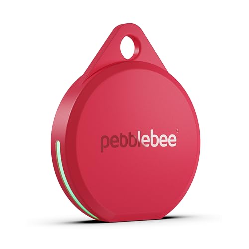 Image of Pebblebee Clip 5 | Rechargeable Bluetooth Tracker Tag for Keys | Alternative to Air Tag & Android Trackers | 130 dB Siren, Bright LED Strobe, 12-Month Battery, Alert Safety Mode | Hot Coral